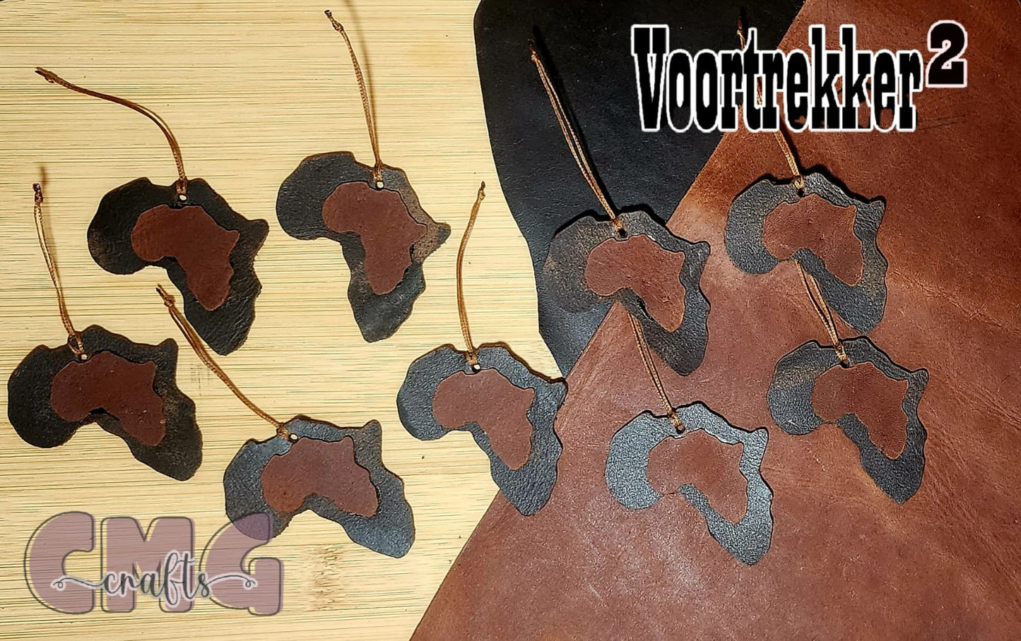 Handmade genuine Leather Africa key holder