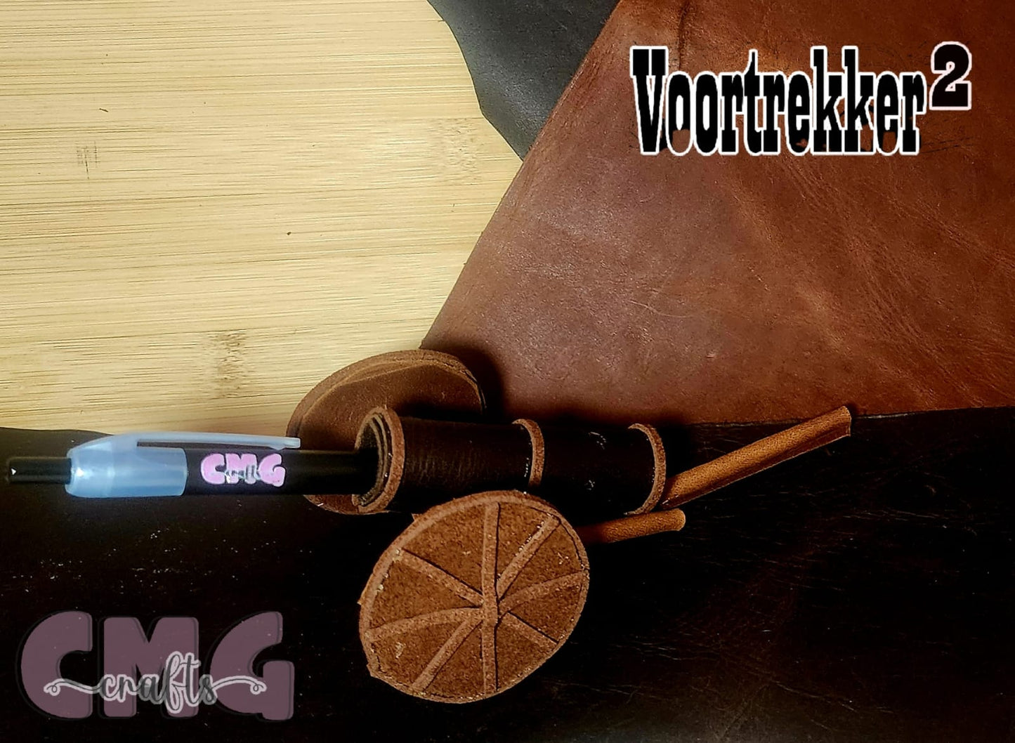 Handgemaakte egte leer Kanon-styl Penhouer
