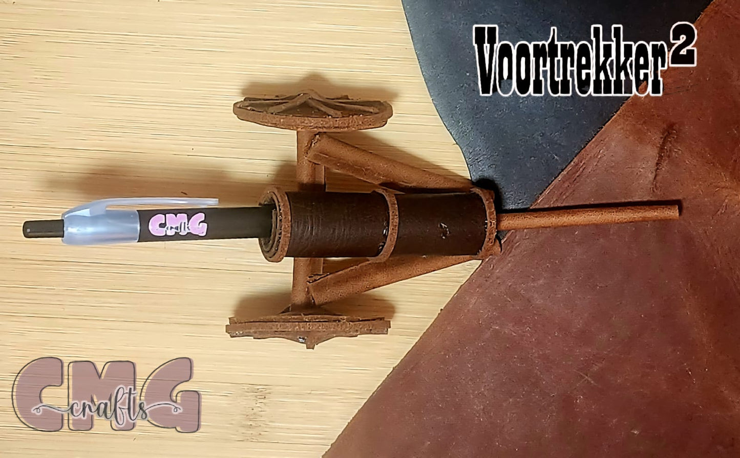 Handgemaakte egte leer Kanon-styl Penhouer