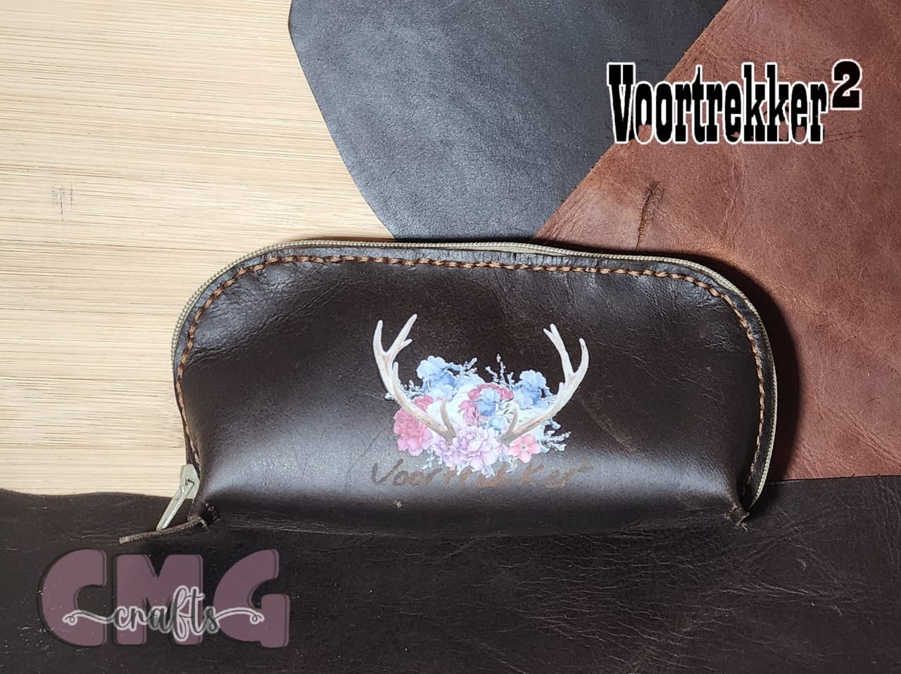 Handmade genuine leather pouch bag