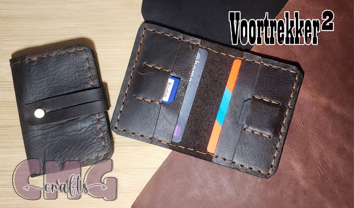 Handgemaakte egte leer fotograaf beursie (sd card holder wallet)