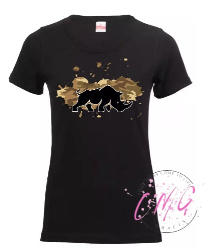 #rhinogrraphics Tshirt Ladies Assorted