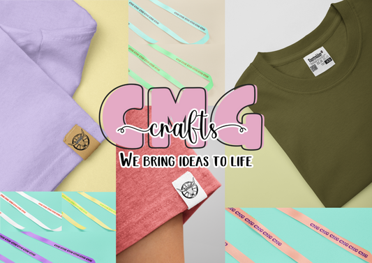 Clothing Labels Personalised, Custom Satin Ribbon with Gold print