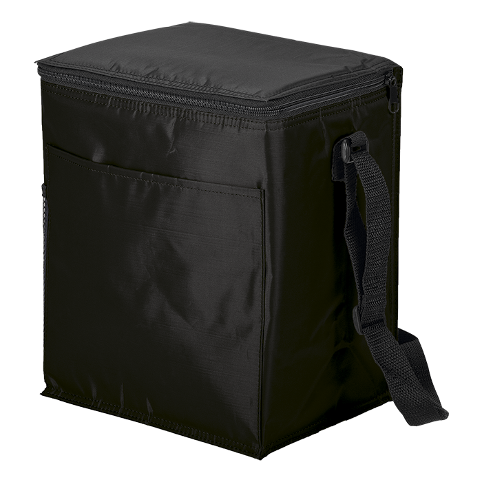 12 Can Cooler with 2 Exterior Pockets - 70D - PEVA Lining