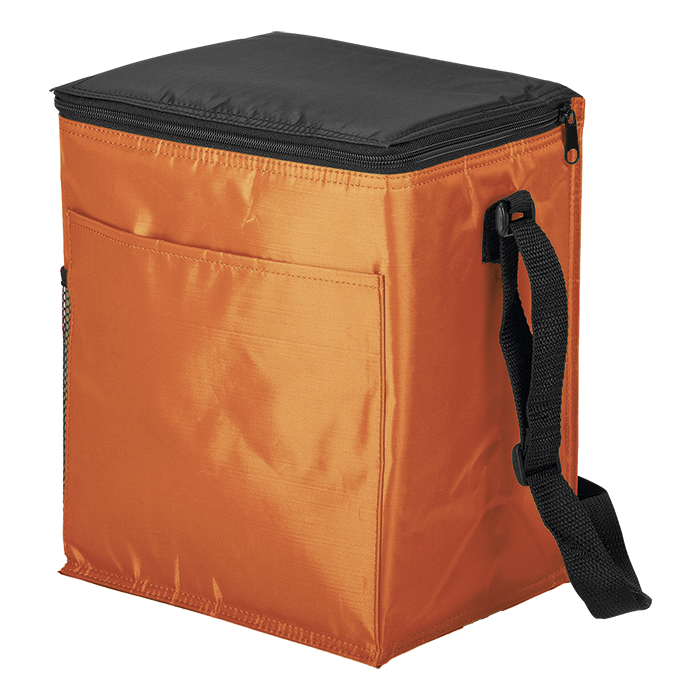 12 Can Cooler with 2 Exterior Pockets - 70D - PEVA Lining