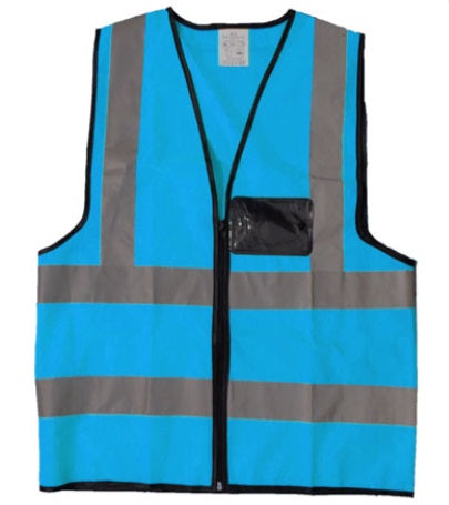 HIGH VISIBILITY Adult Reflective Vest with Zip & ID Pocket