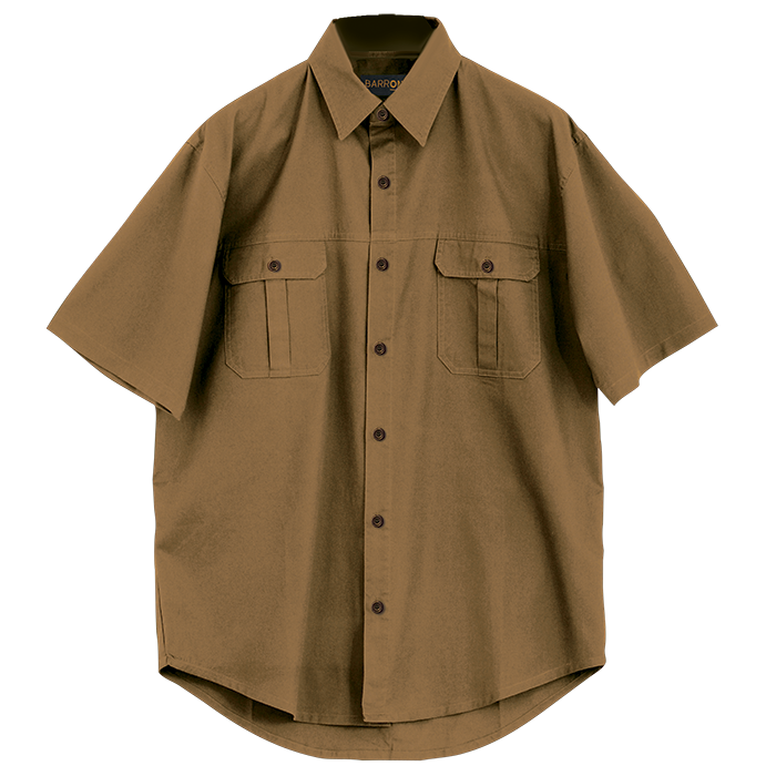 Plain Bush Shirt Mens