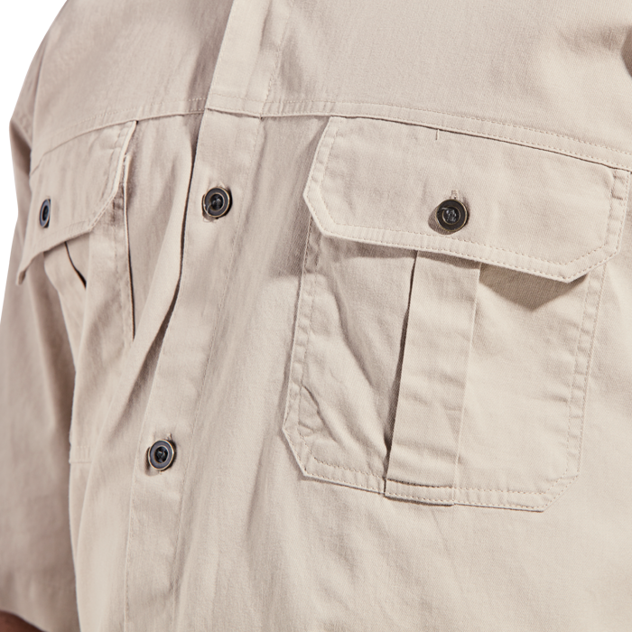 Plain Bush Shirt Mens