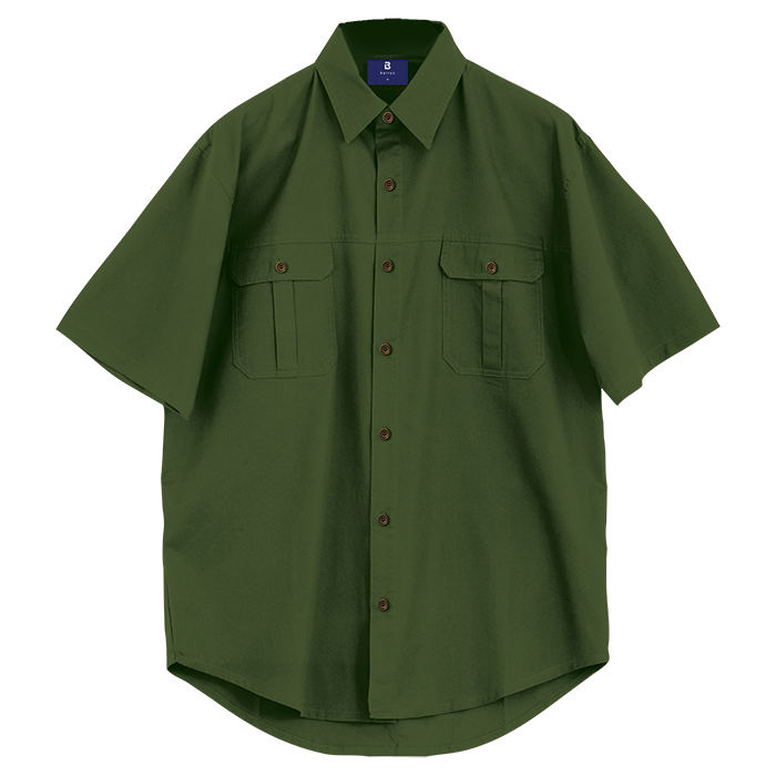 Plain Bush Shirt Mens