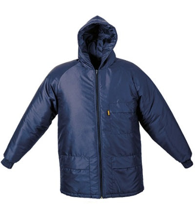 Navy Blue Adult Freezer Jacket with Hood