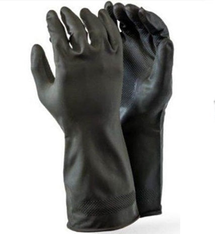 Black Rubber Builders Gloves