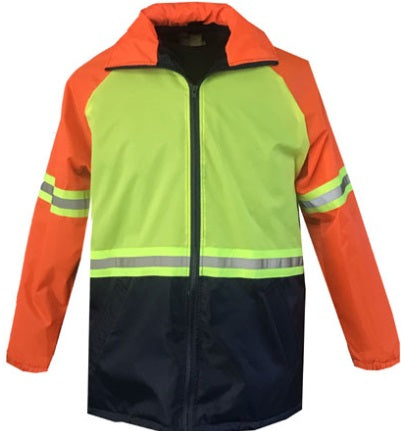 3-Tone Fleece Lined Fluorescent Reflective Jacket