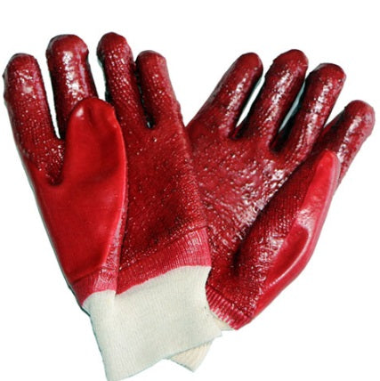 PVC Knit Wrist Rough Palm Gloves