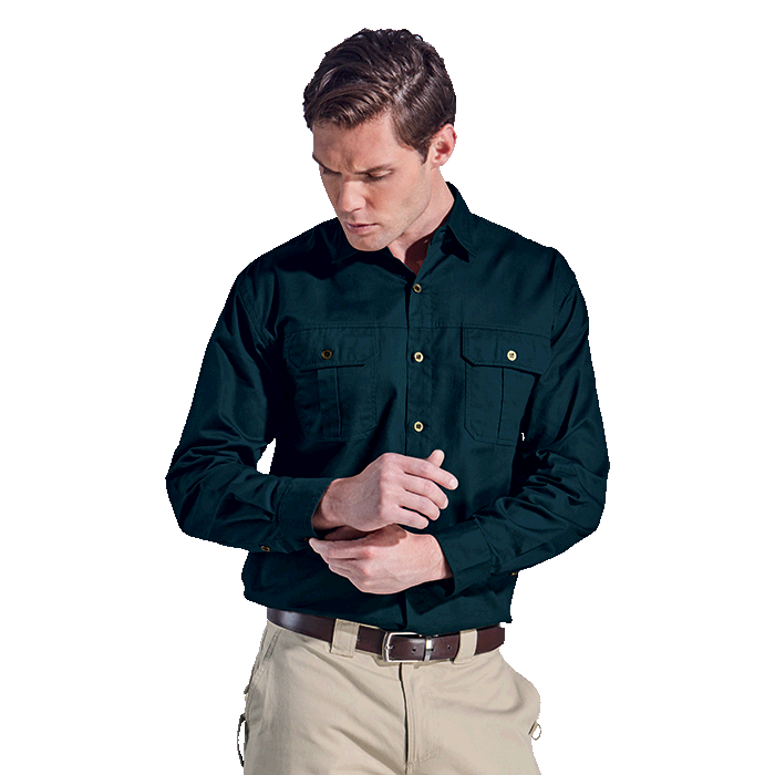 Bush Shirt Long Sleeve Mens