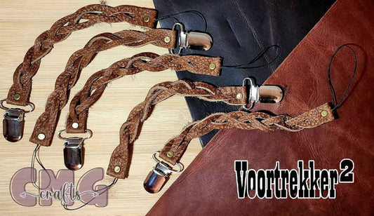 Handgemaakte egte leer dummy clips