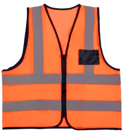 HIGH VISIBILITY Adult Reflective Vest with Zip & ID Pocket