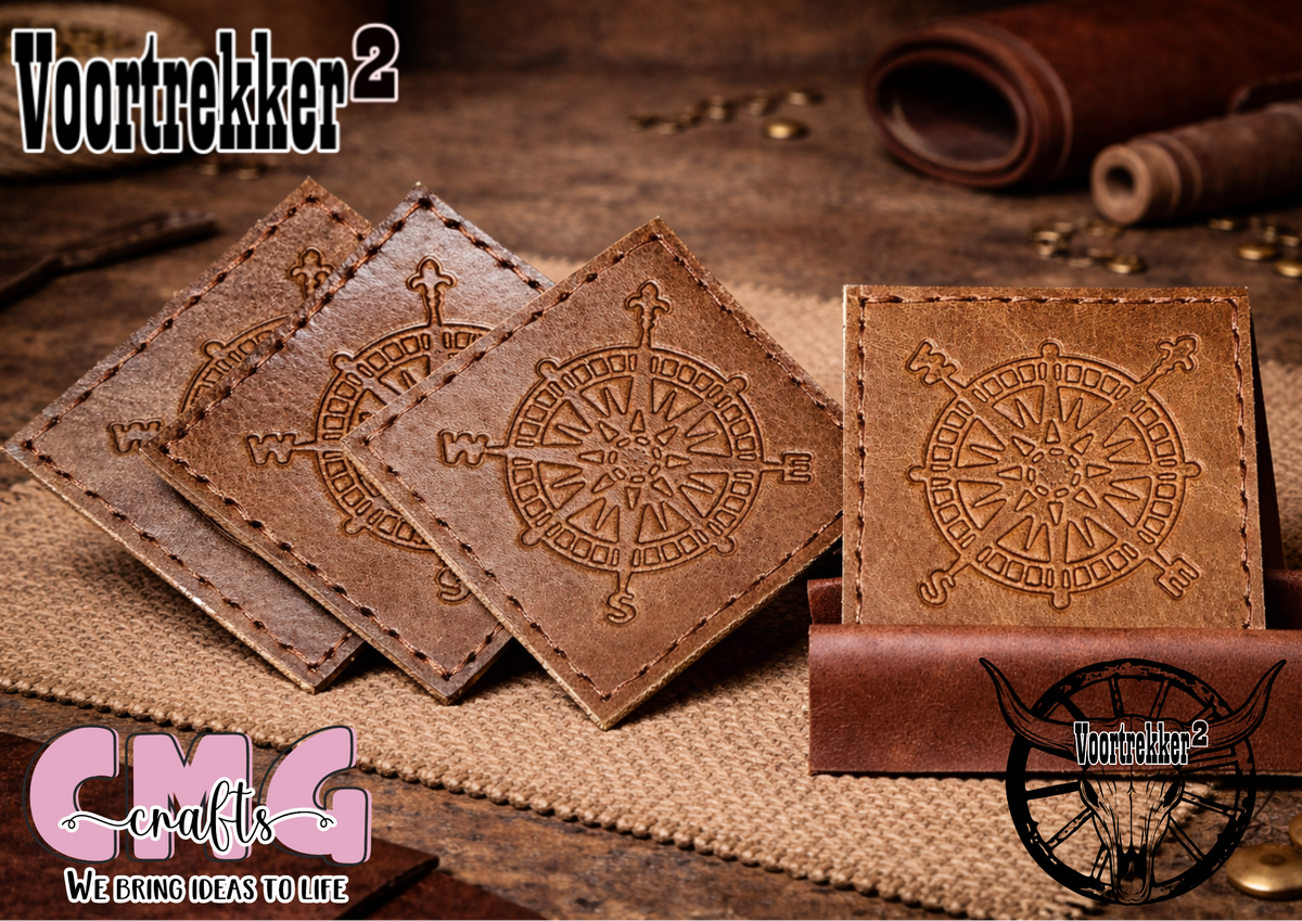 Handgemaakte egte leer drupmatjies (coasters)