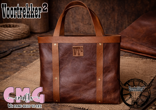 Handmade Genuine Leather Study Tote Bag
