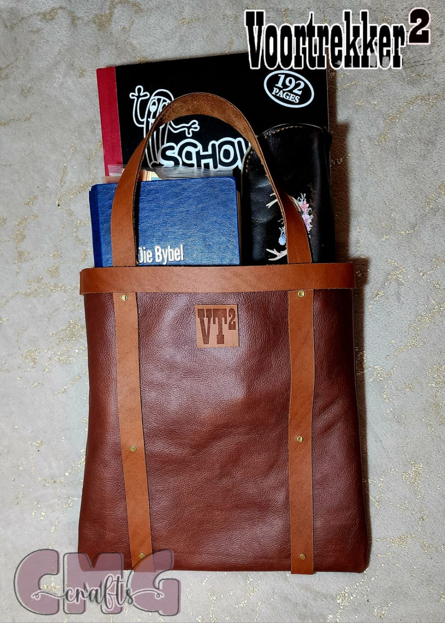 Handmade Genuine Leather Study Tote Bag