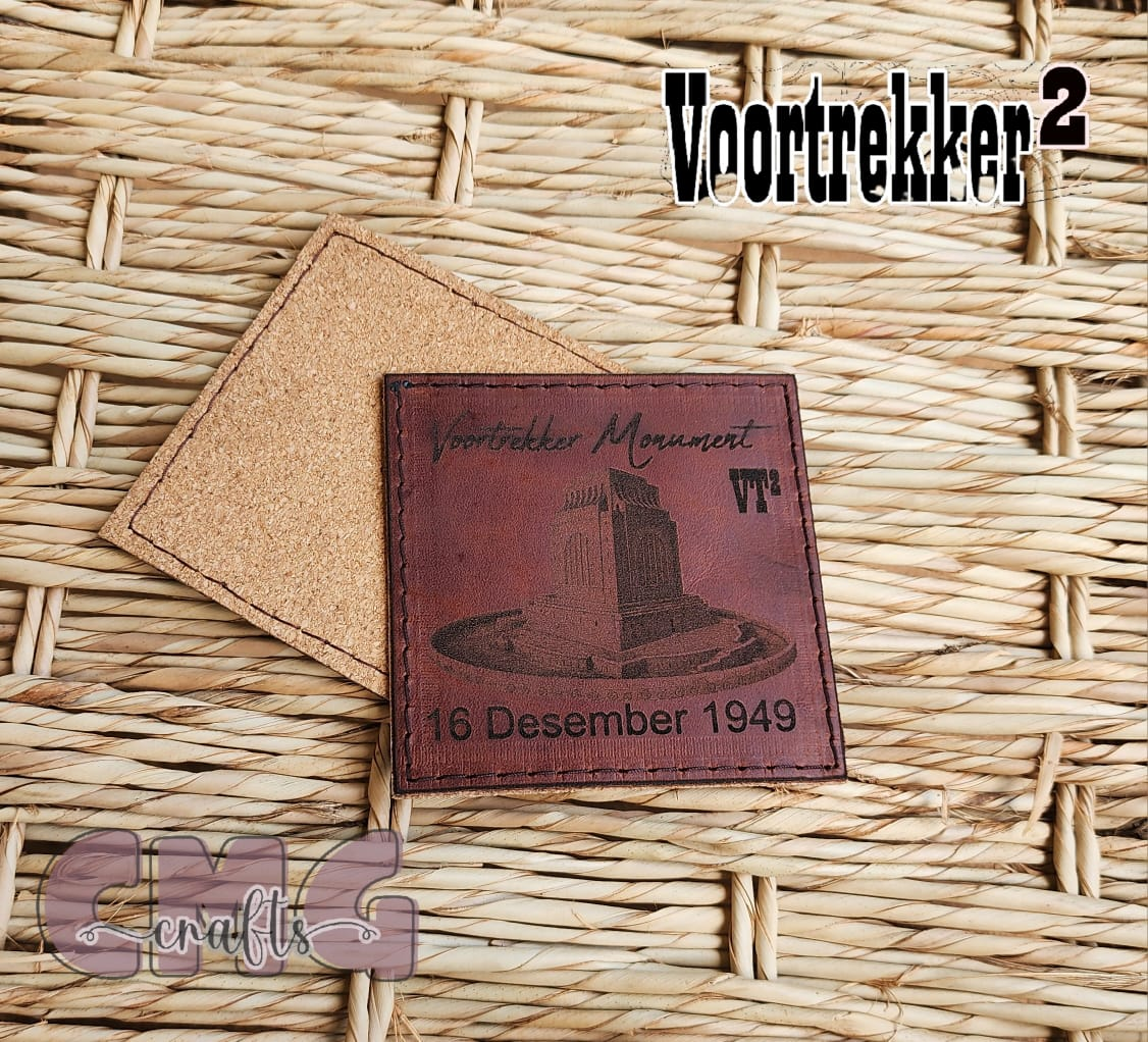 Gegraveerde Handgemaakte egte leer drupmatjies (coasters)