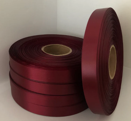 High Quality Satin Ribbon Burgundy - 10m
