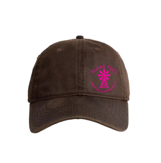 Plaas Tuff "Windpomp" Oilskin Cap Pink