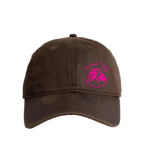 Plaas Tuff "Trekker" Oilskin Cap Pink