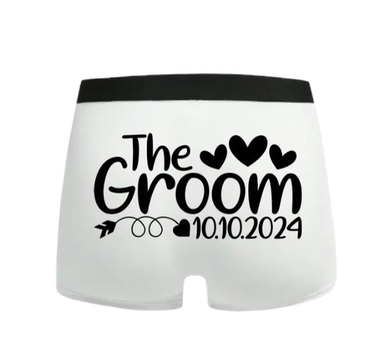 Wedding Boxers White