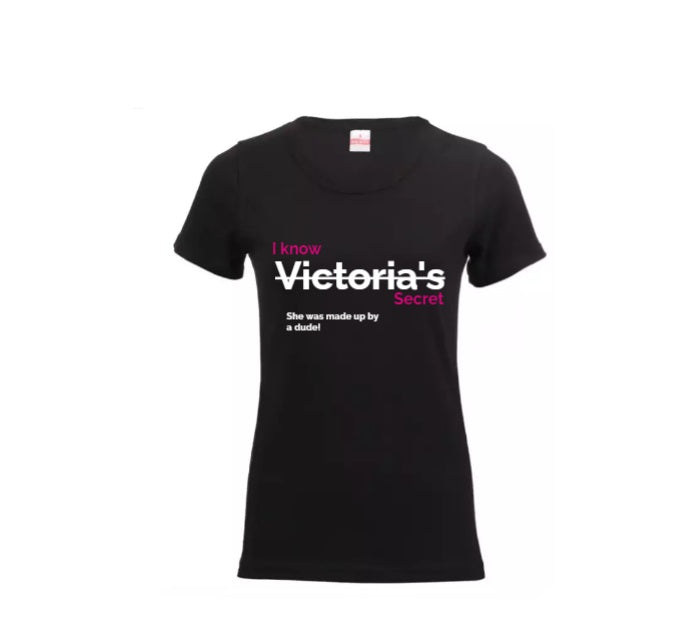 Cinderella Snapped Black Tshirt- What is Victoria's Secret?