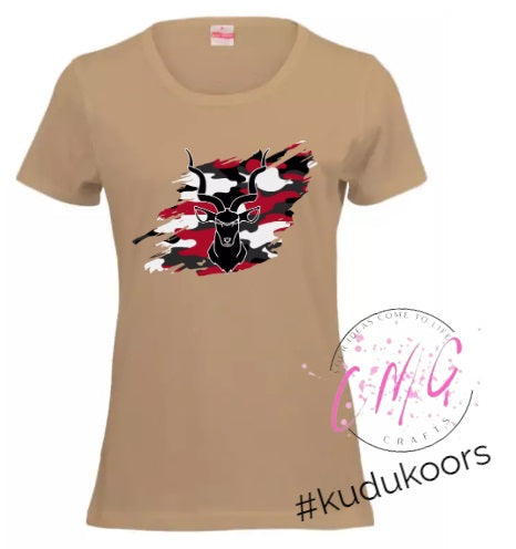 Ladies Tshirt Kudu- Red