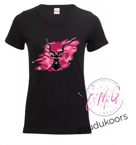 Ladies Tshirt Kudu- Pink