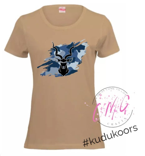 Ladies Tshirt Kudu- Blue