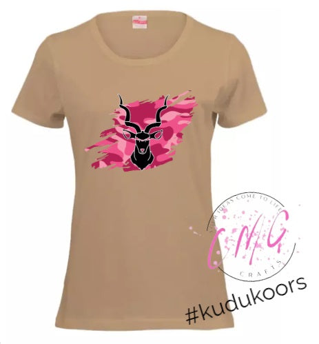 Ladies Tshirt Kudu- Pink