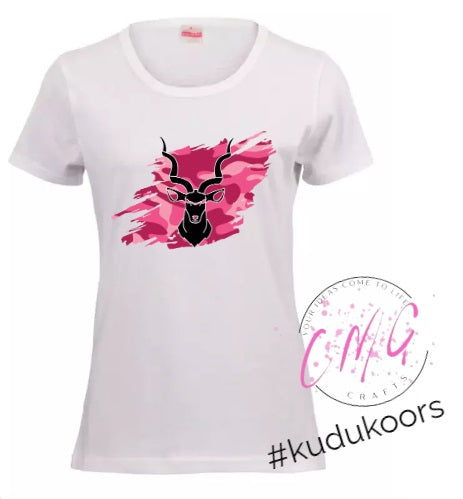 Ladies Tshirt Kudu- Pink