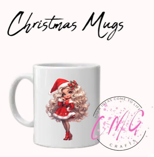 Christmas Mugs Assorted Girl