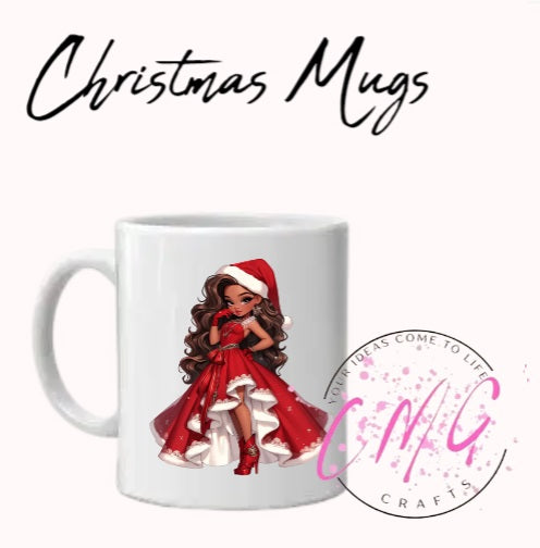 Christmas Mugs Assorted Girl