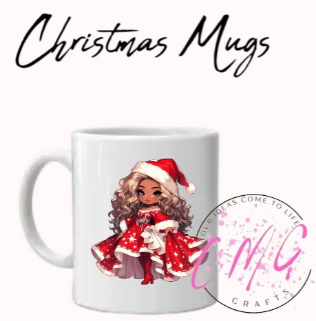 Christmas Mugs Assorted Girl