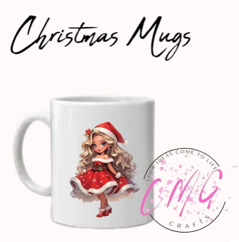 Christmas Mugs Assorted Girl