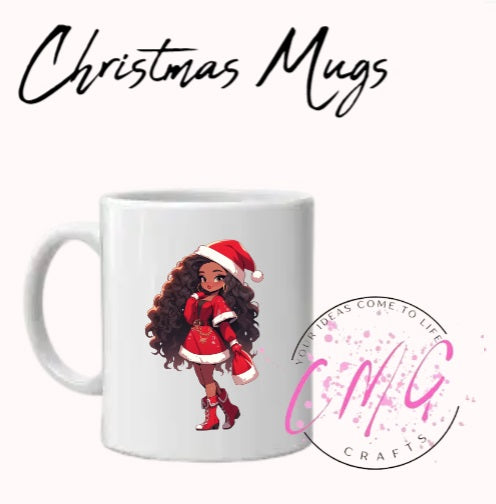 Christmas Mugs Assorted Girl