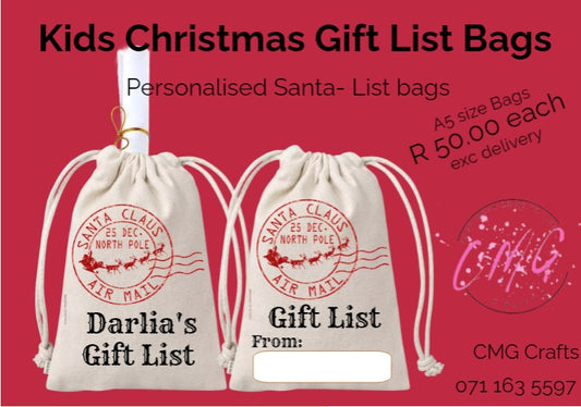 Christmas Gift List Bag