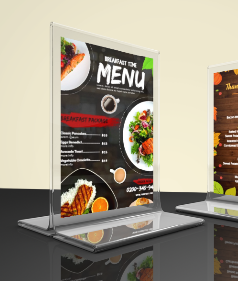 Menu with stand Std A5