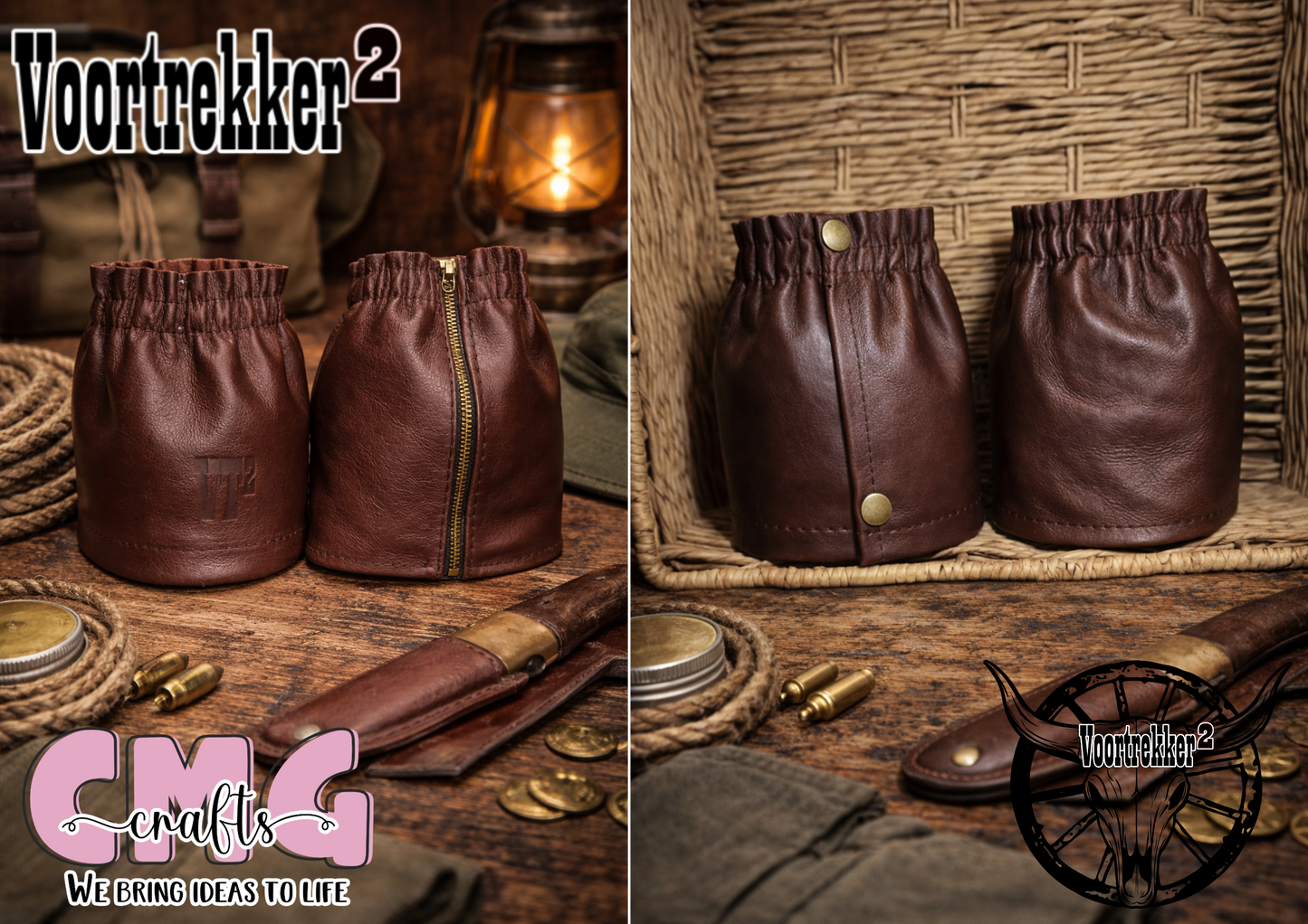 Handmade Genuine Leather Ankle Gaiters