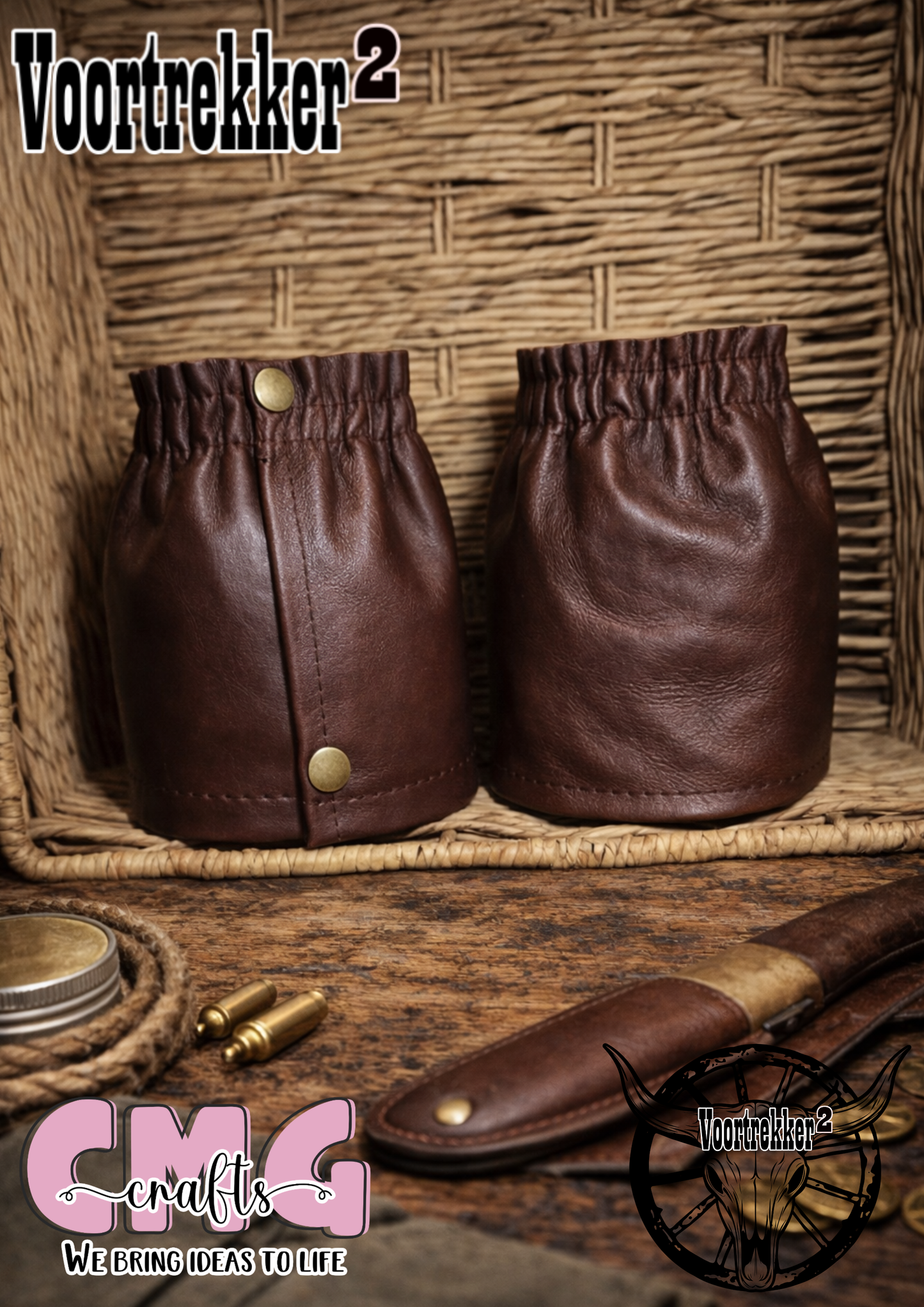 Handmade Genuine Leather Ankle Gaiters
