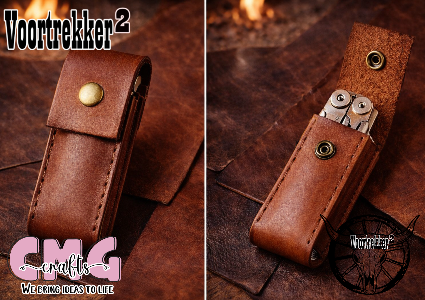 Handgemaakte egte leer Leatherman Sakkie (Leatherman Pouch)