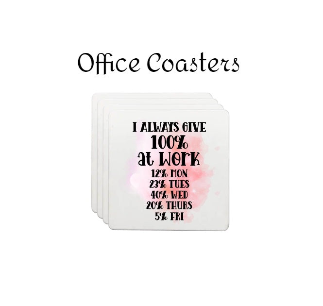 Funny Office Coaster Set