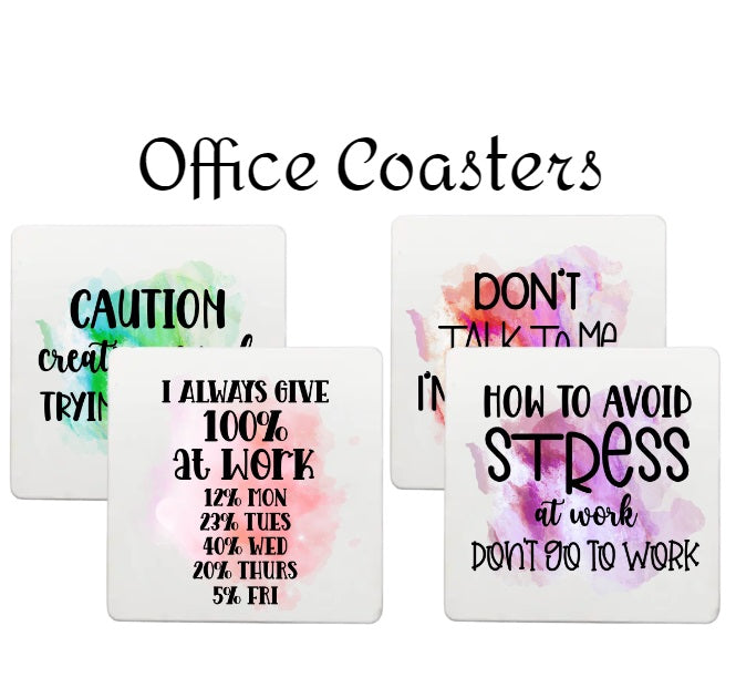 Funny Office Coaster Set