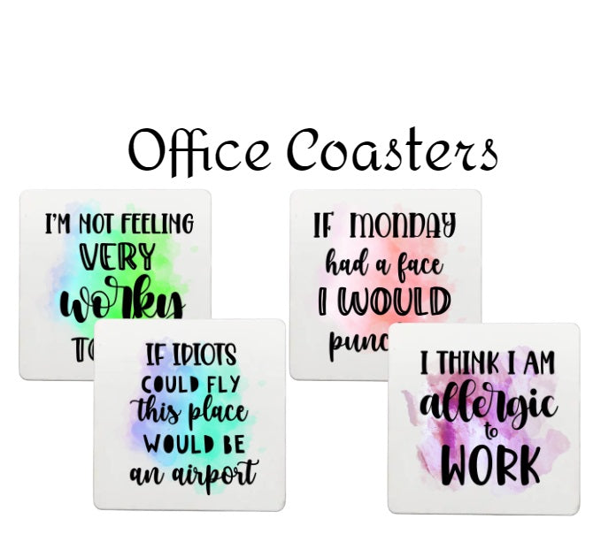 Funny Office Coaster Set