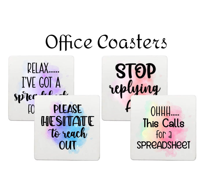 Funny Office Coaster Set