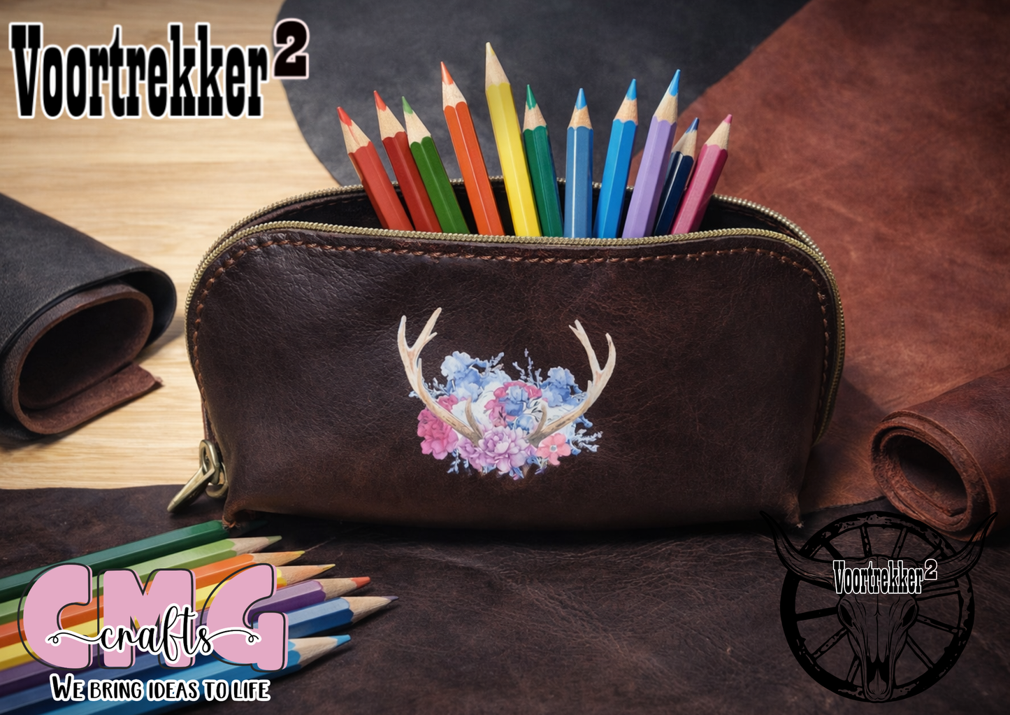 Handmade genuine leather pouch bag