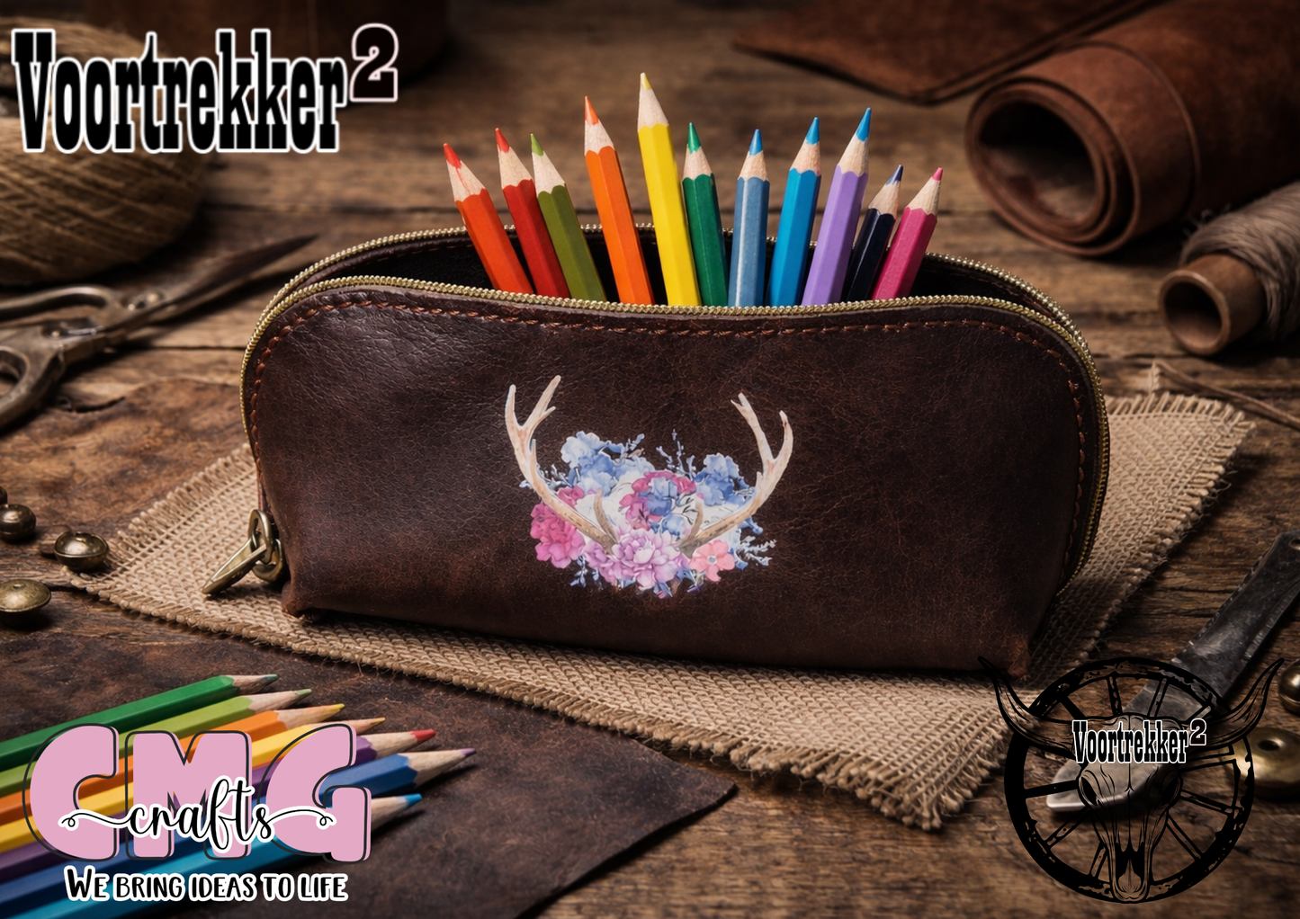 Handmade genuine leather pouch bag